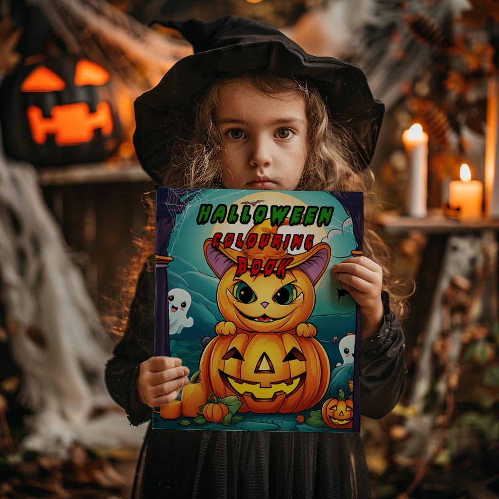 Halloween Colouring Book – Spooky & Fun Activity Book for Children (Ages 3-7)