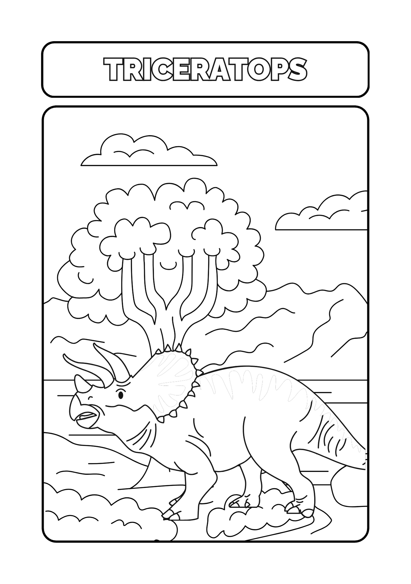 Dinosaurs Colouring Book – Fun Prehistoric Activities for Kids (Ages 3-7)