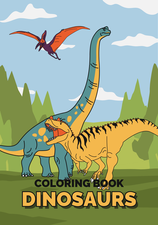 Dinosaurs Colouring Book – Fun Prehistoric Activities for Kids (Ages 3-7)